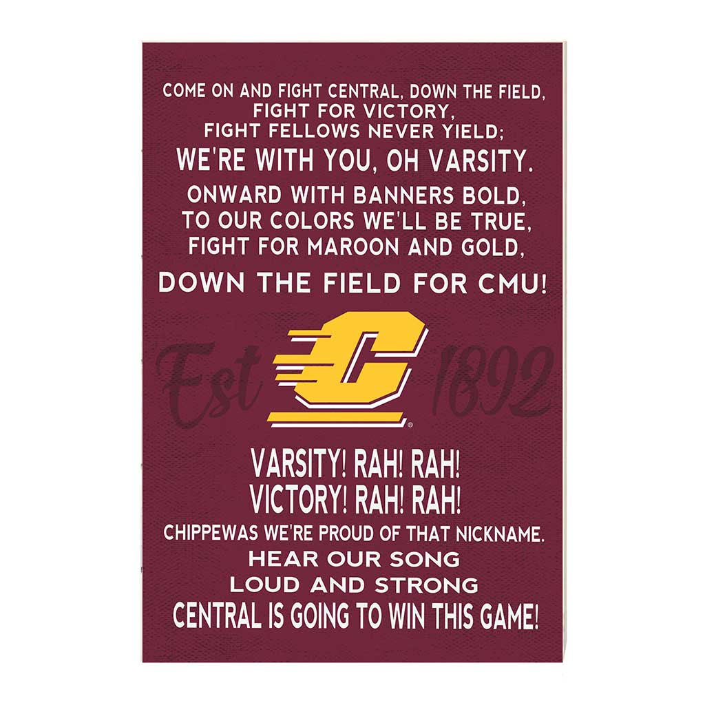 35x24 Fight Song Central Michigan Chippewas