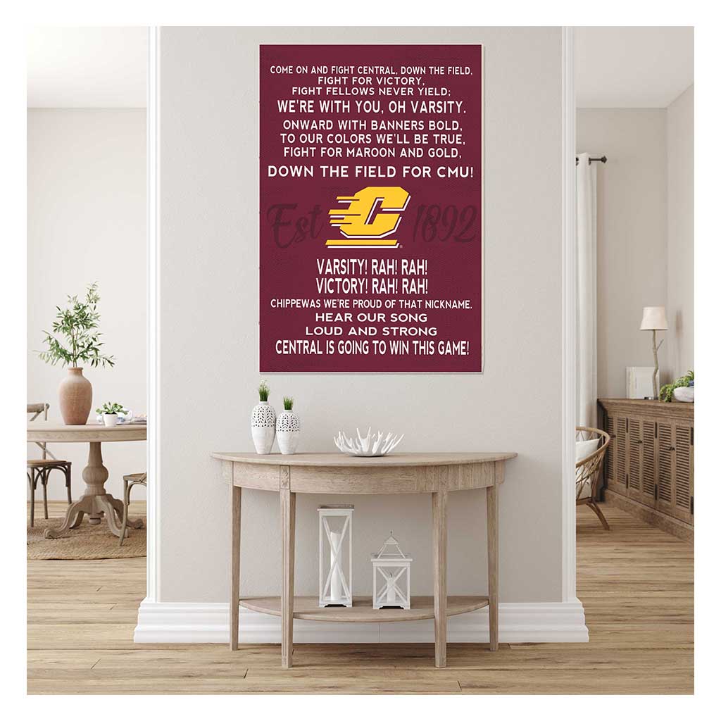 35x24 Fight Song Central Michigan Chippewas
