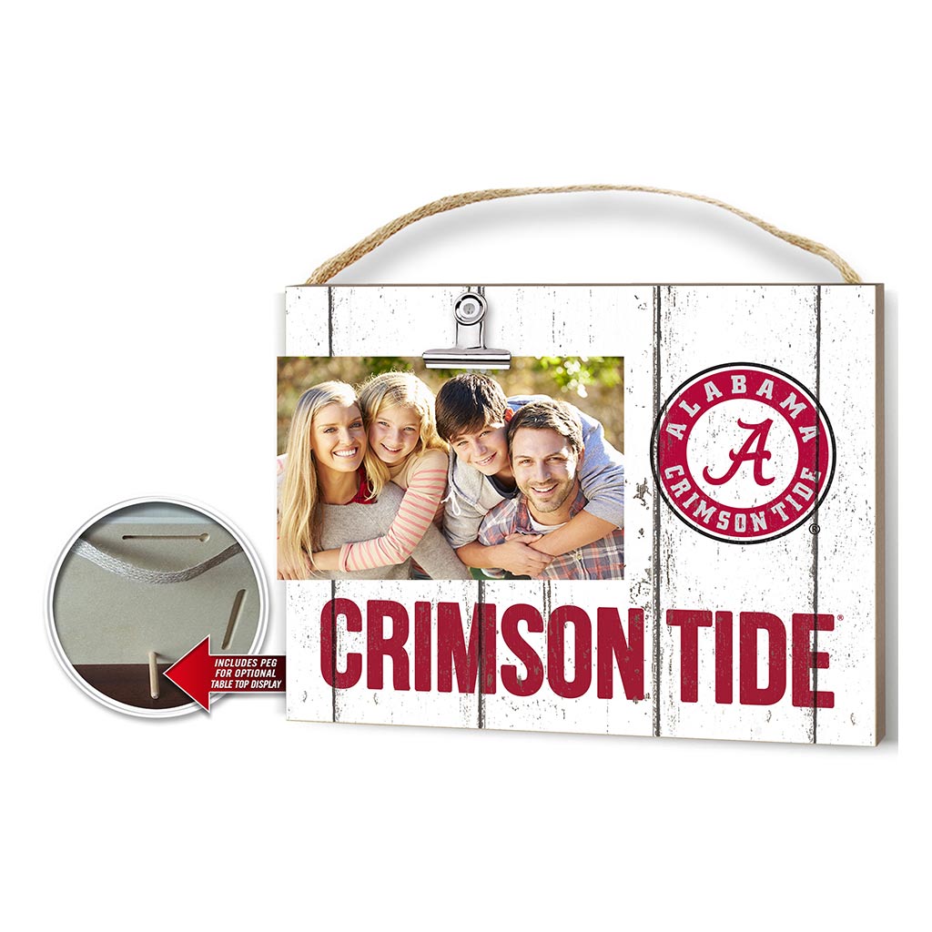 Clip It Weathered Logo Photo Frame Alabama Crimson Tide