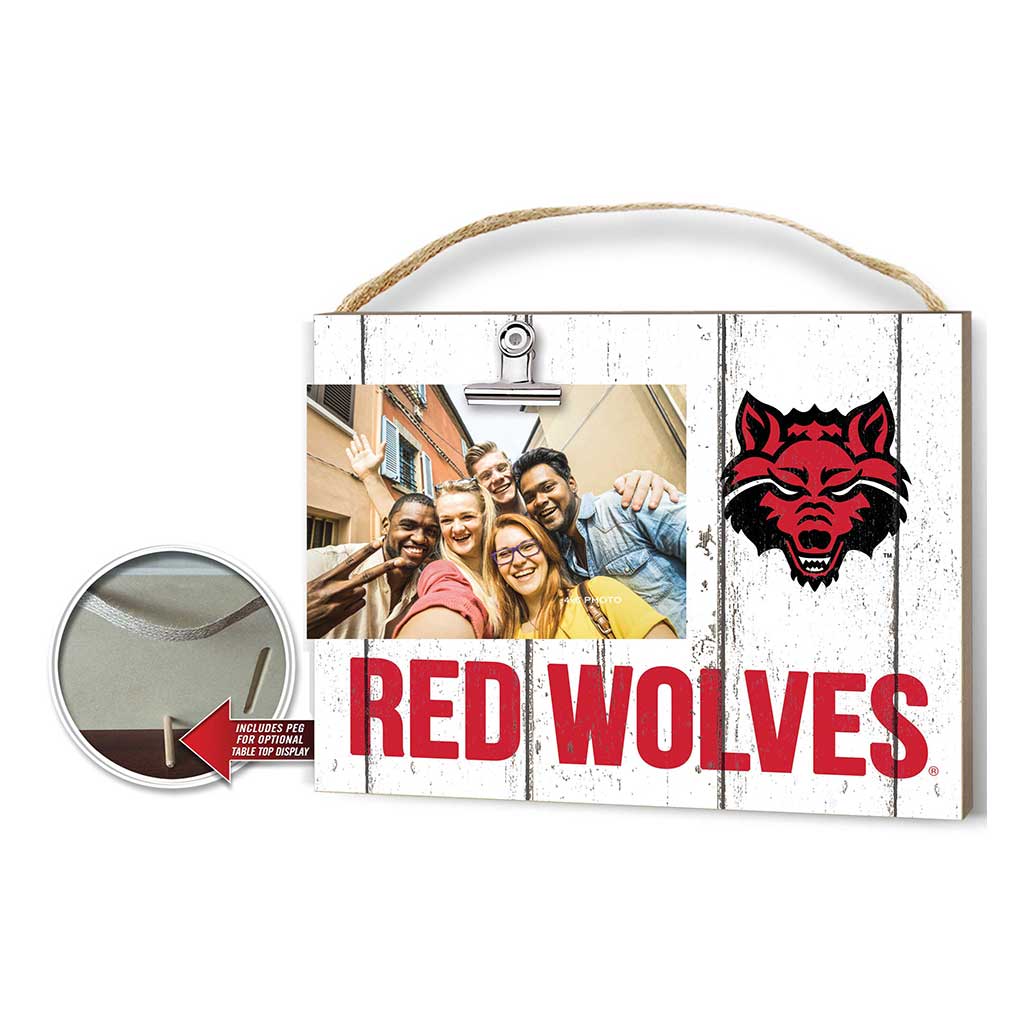 Clip It Weathered Logo Photo Frame Arkansas State Red Wolves