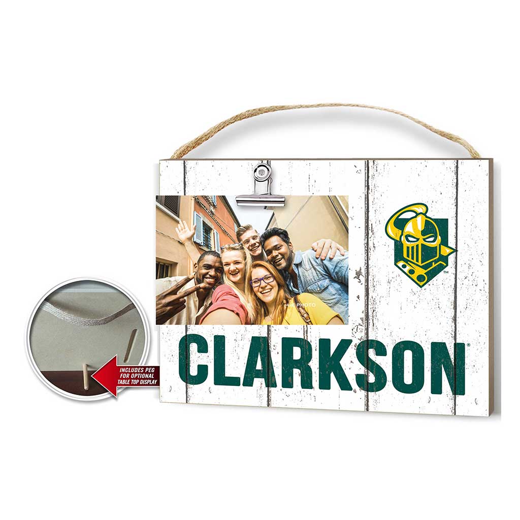 Clip It Weathered Logo Photo Frame Clarkson University Golden Knights