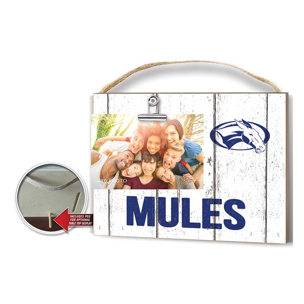 Clip It Weathered Logo Photo Frame Colby College White Mules