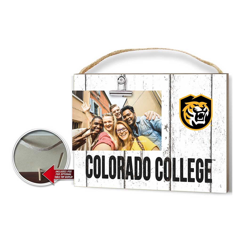 Clip It Weathered Logo Photo Frame Colorado College Tigers