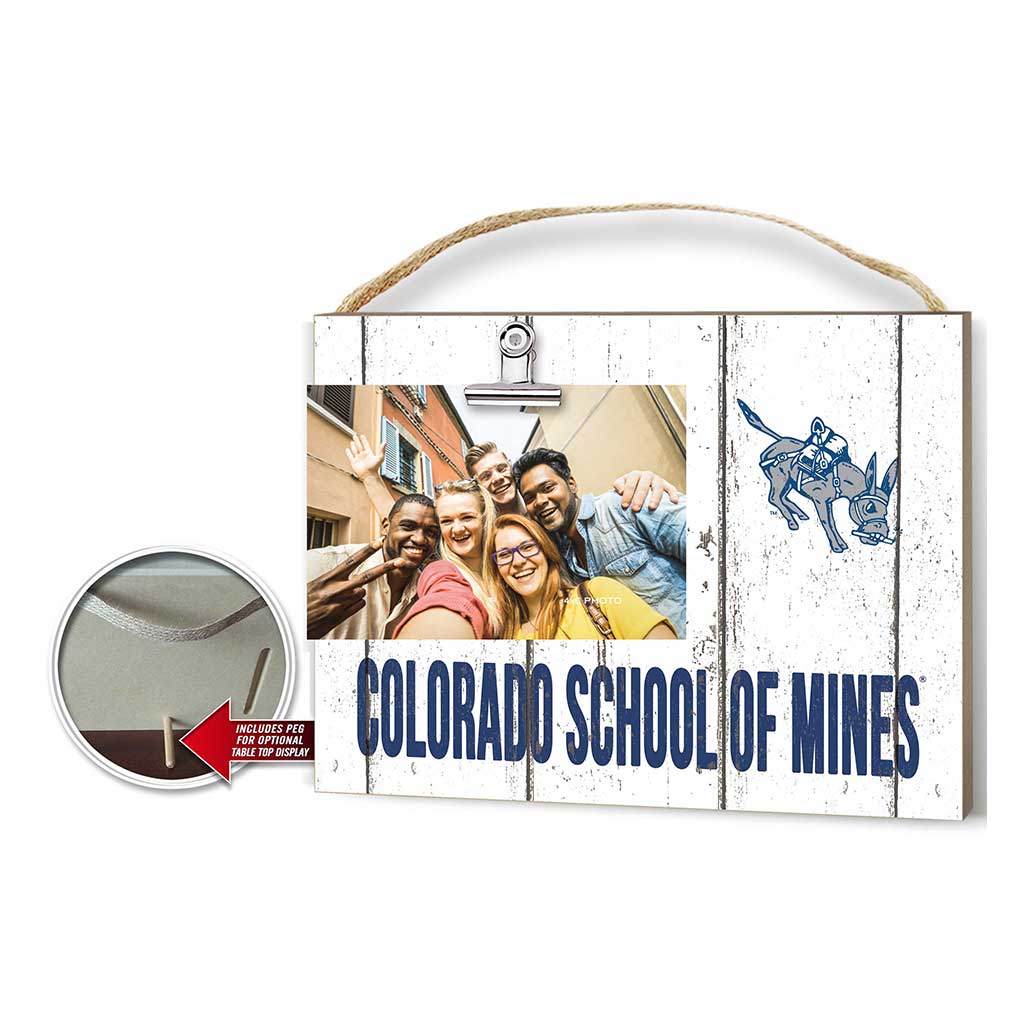 Clip It Weathered Logo Photo Frame Colorado School of Mines Orediggers