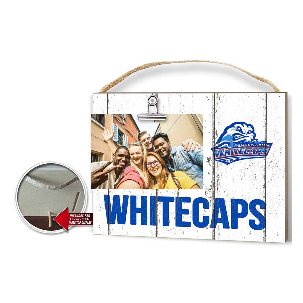 Clip It Weathered Logo Photo Frame Galveston College Whitecaps