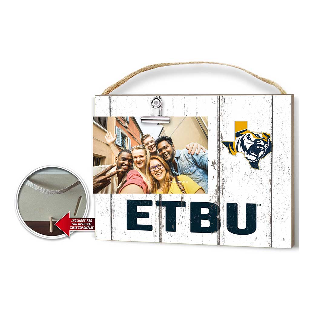 Clip It Weathered Logo Photo Frame East Texas Baptist Tigers