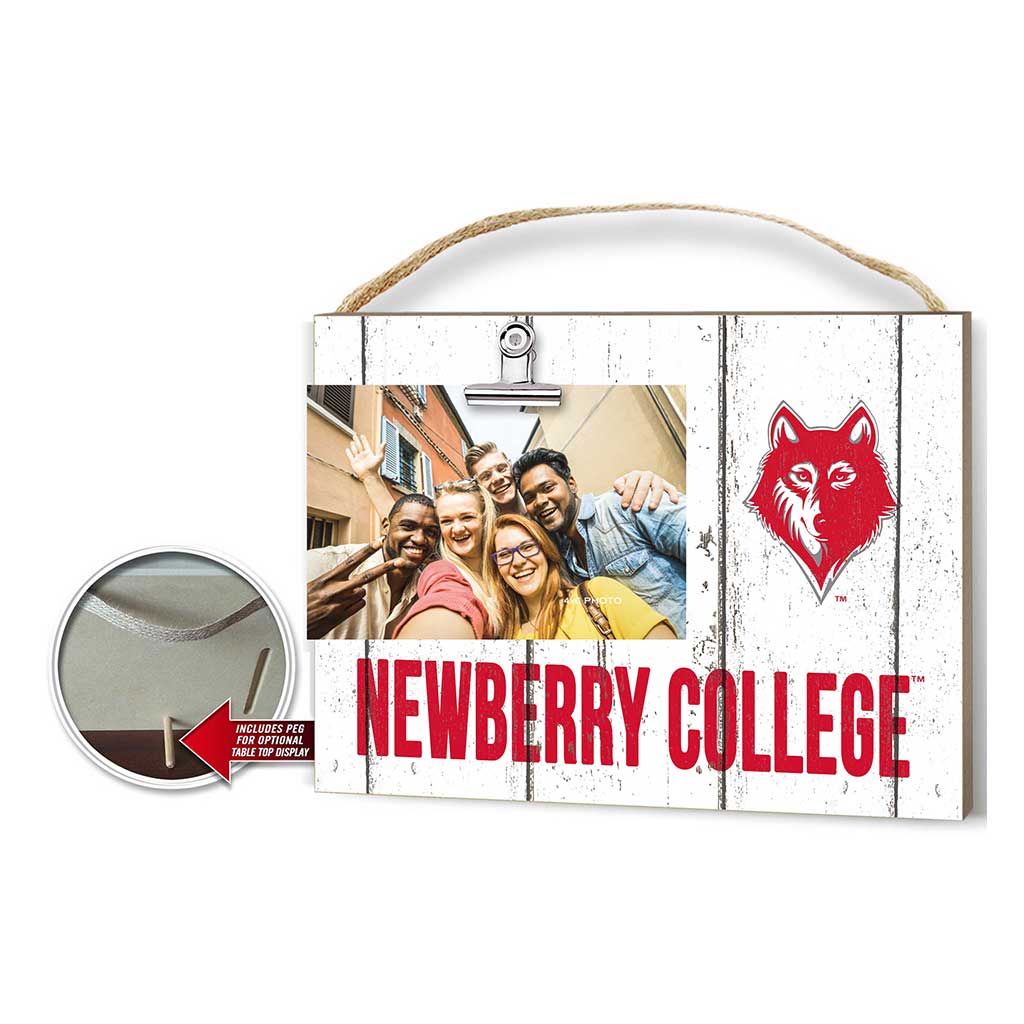 Clip It Weathered Logo Photo Frame Newberry College Wolves