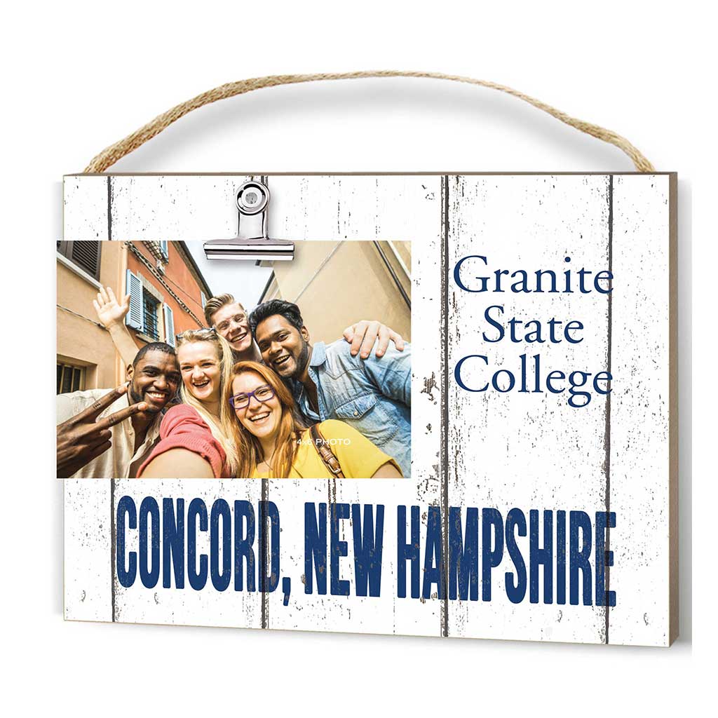 Clip It Weathered Logo Photo Frame Granite State College