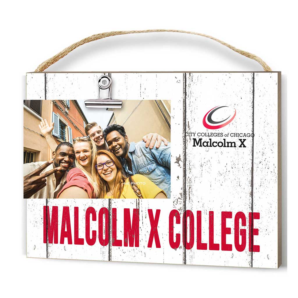 Clip It Weathered Logo Photo Frame Malcolm X College Hawks