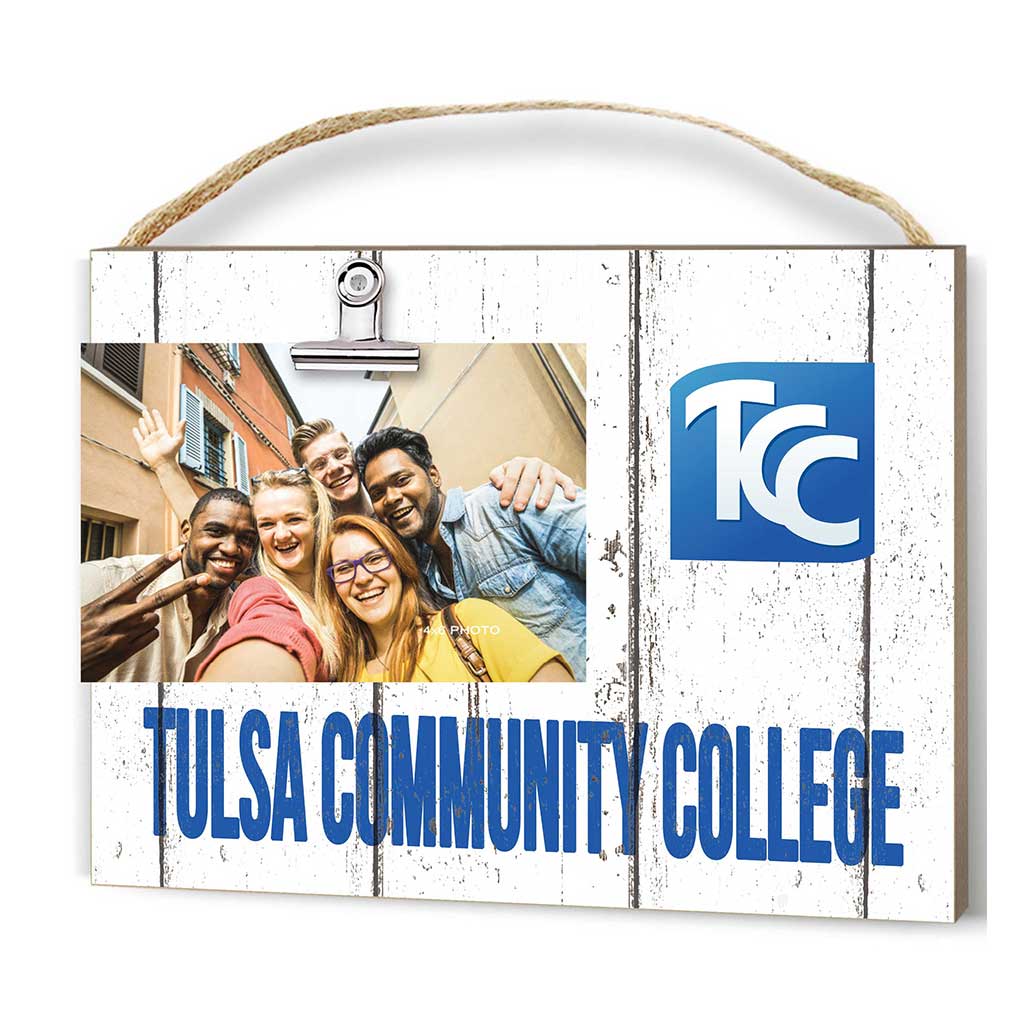 Clip It Weathered Logo Photo Frame Tulsa Community College
