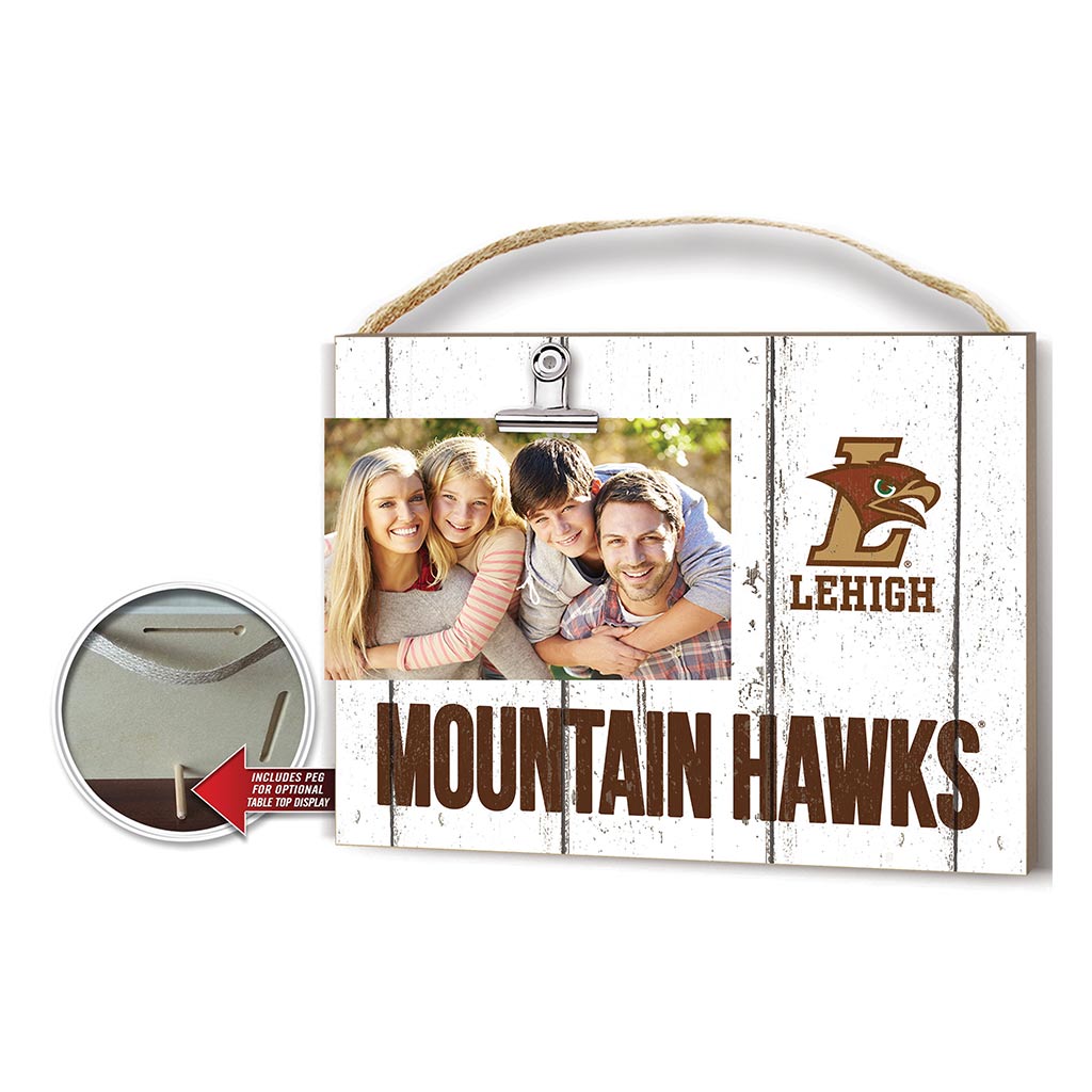 Clip It Weathered Logo Photo Frame Lehigh Mountain Hawks