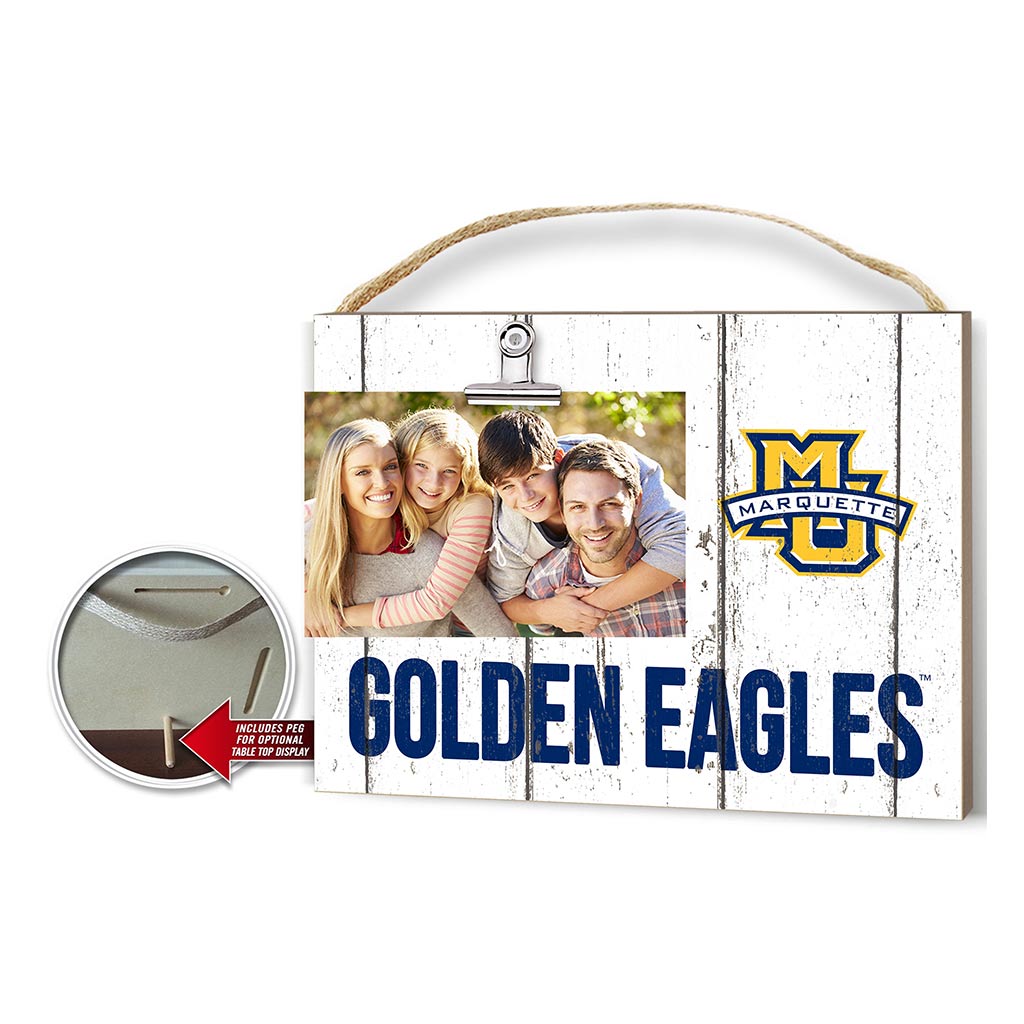 Clip It Weathered Logo Photo Frame Marquette Golden Eagles