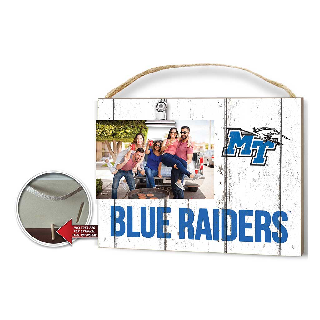 Clip It Weathered Logo Photo Frame Middle Tennessee State Blue Raiders