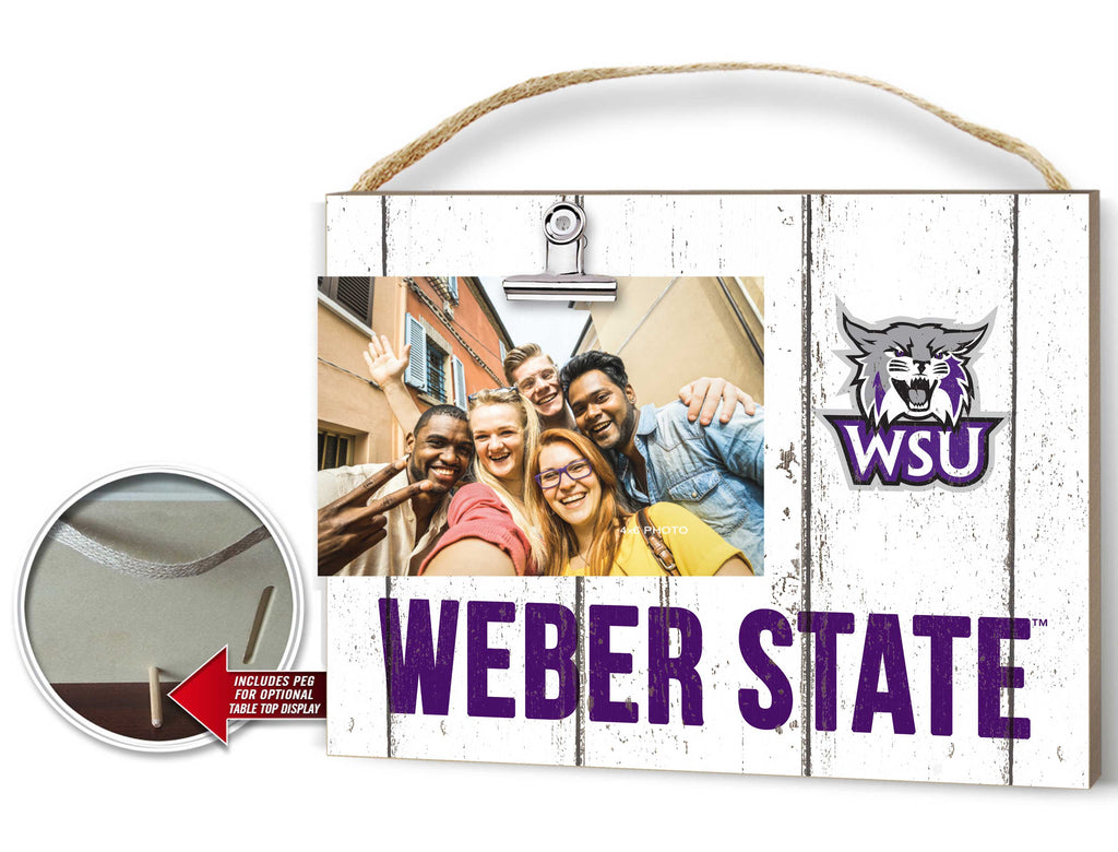 Clip It Weathered Logo Photo Frame Weber State Wildcats
