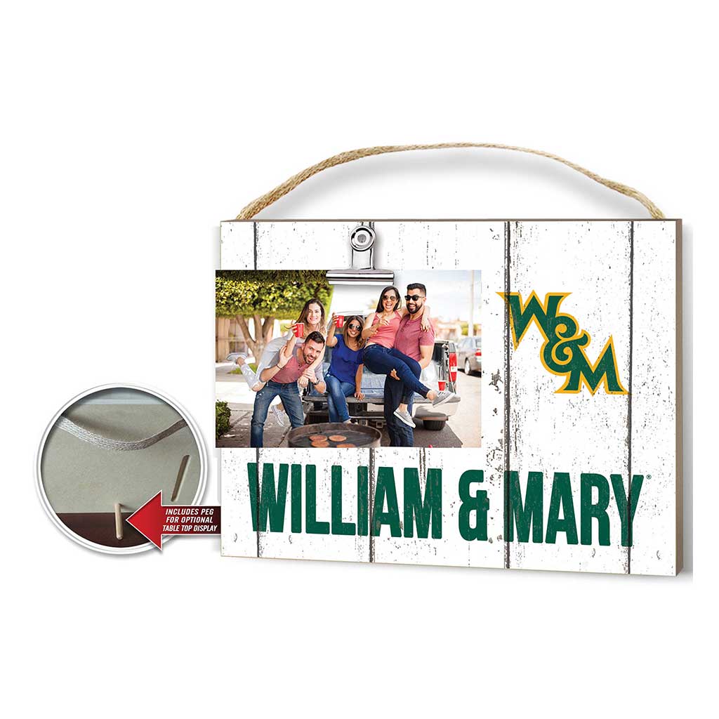 Clip It Weathered Logo Photo Frame William and Mary Tribe