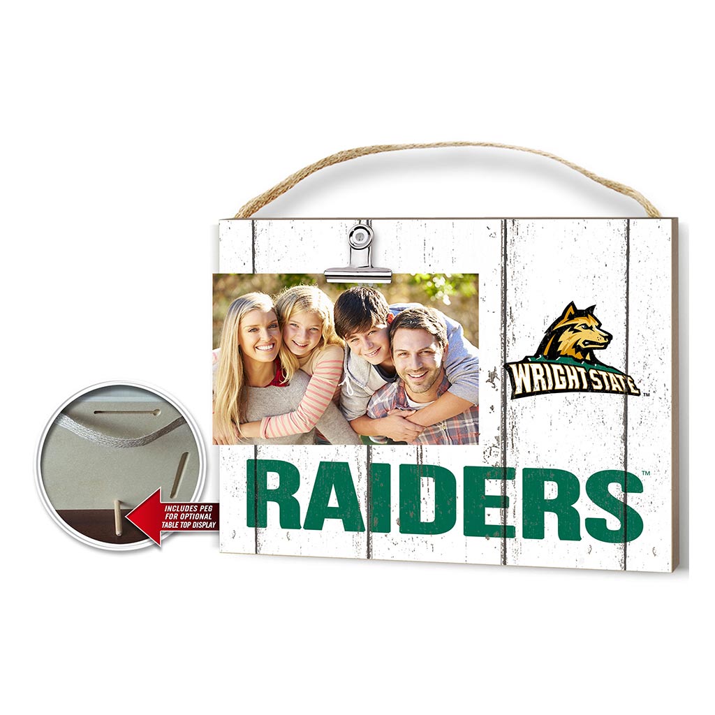 Clip It Weathered Logo Photo Frame Wright State University Raiders
