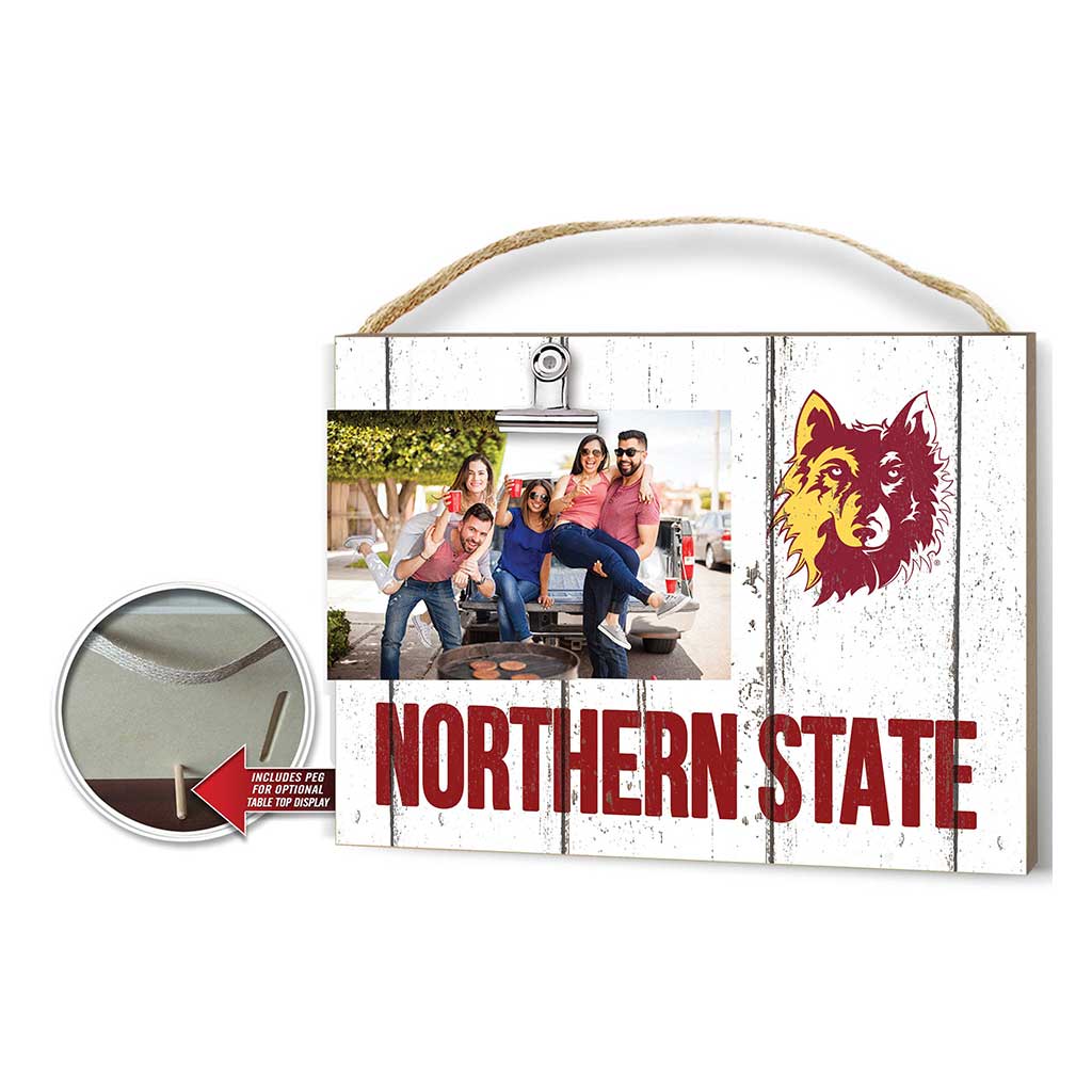 Clip It Weathered Logo Photo Frame Northern State University Wolves