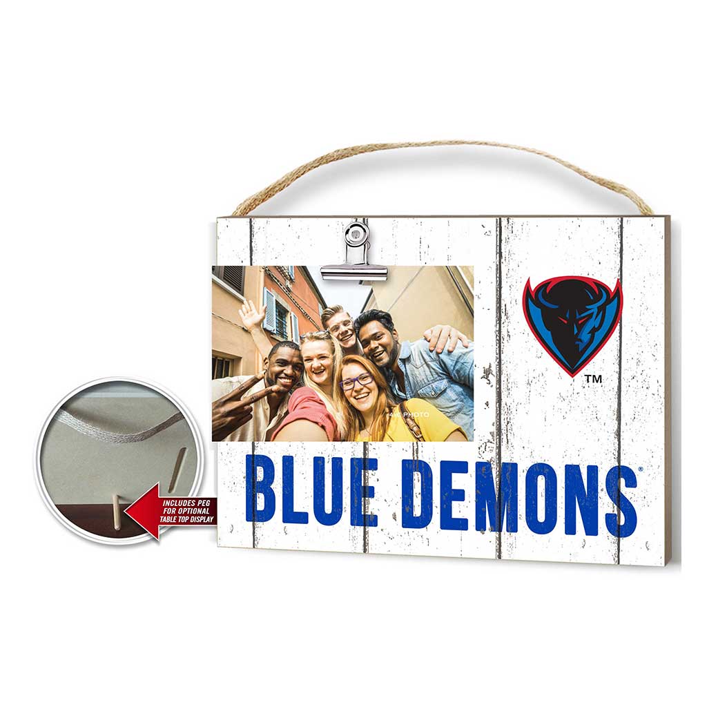 Clip It Weathered Logo Photo Frame DePaul Blue Demons