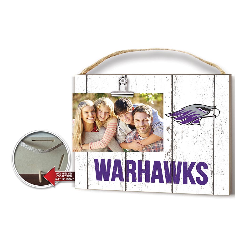 Clip It Weathered Logo Photo Frame University of Wisconsin Whitewater Warhawks