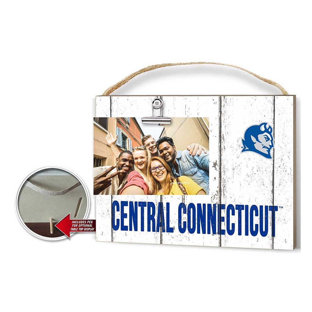 Clip It Weathered Logo Photo Frame Central Connecticut State Blue Devils