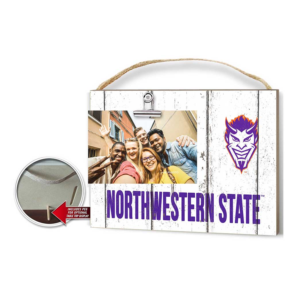 Clip It Weathered Logo Photo Frame Northwestern State Demons