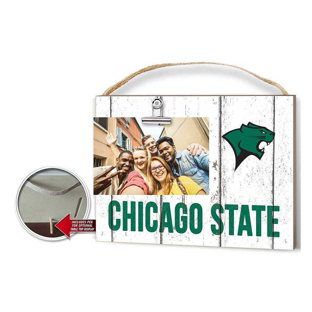 Clip It Weathered Logo Photo Frame Chicago State Cougars