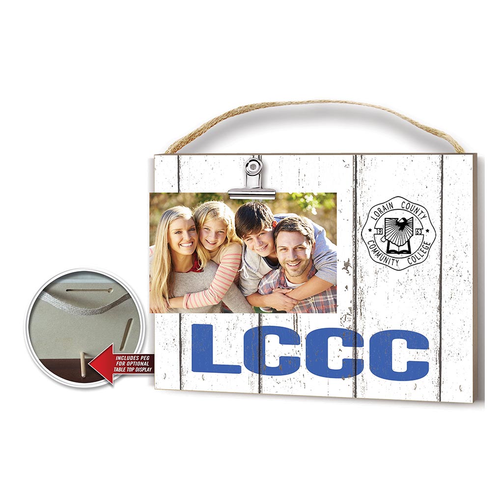 Clip It Weathered Logo Photo Frame Lorain County Community College Commodores