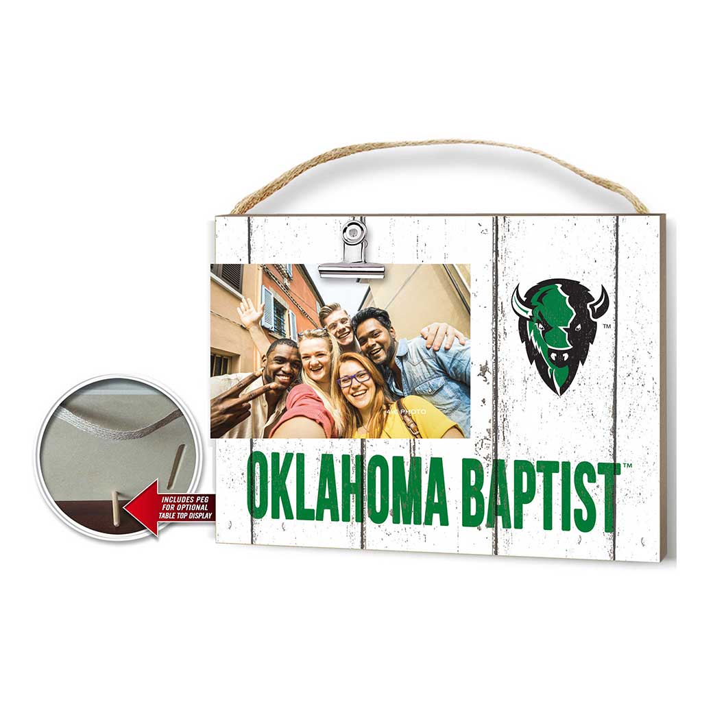Clip It Weathered Logo Photo Frame Oklahoma Baptist University Bison