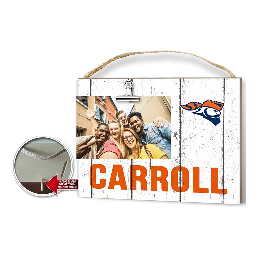 Clip It Weathered Logo Photo Frame Carroll University PIONEERS