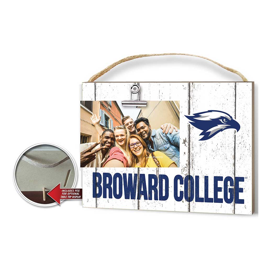 Clip It Weathered Logo Photo Frame Broward College Seahawks