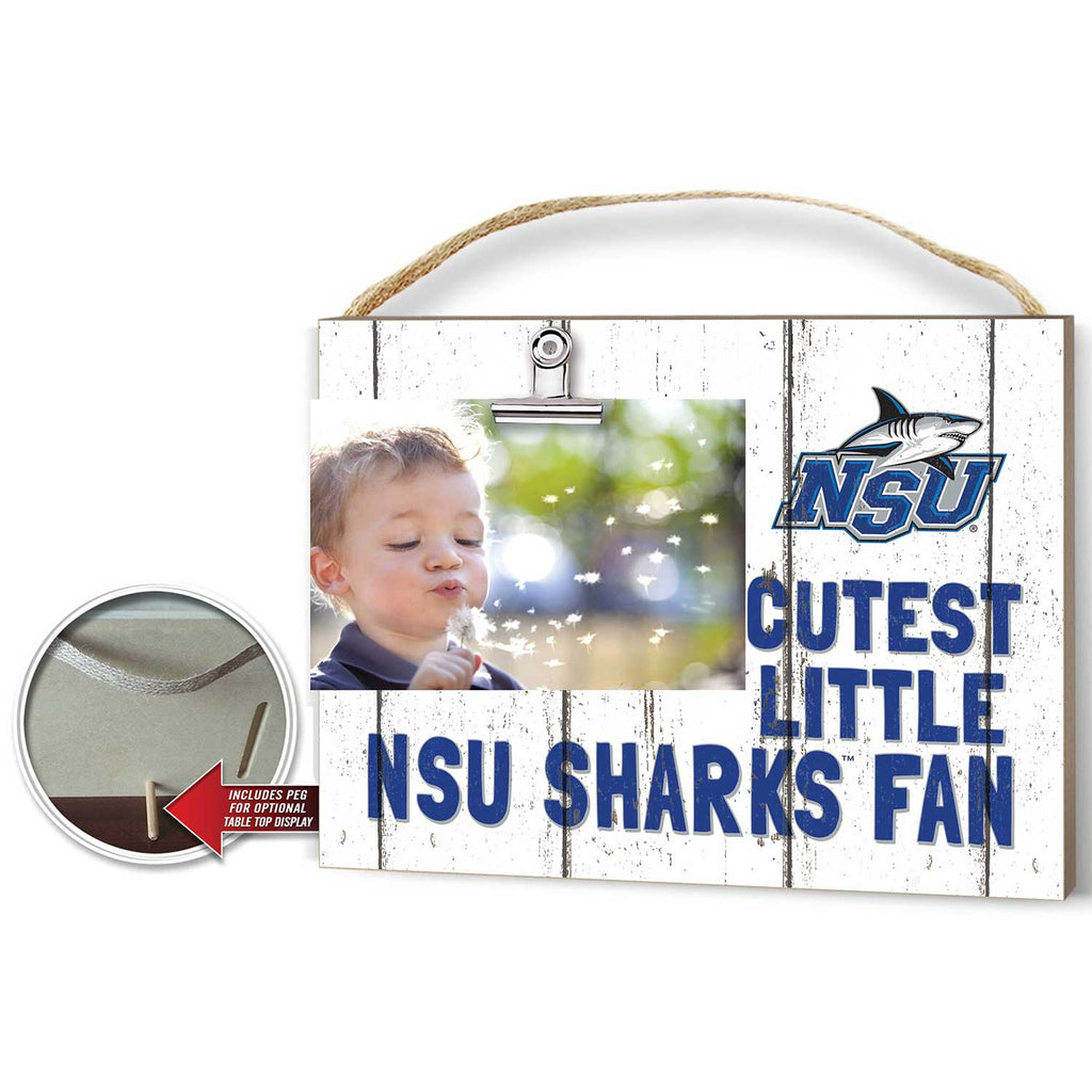 Cutest Little Weathered Logo Clip Photo Frame Nova Southeastern University Sharks