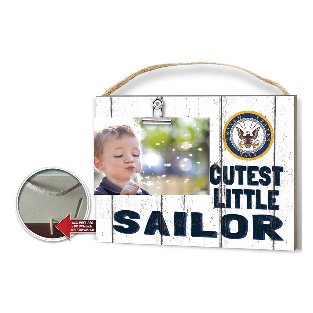 Cutest Little Weathered Logo Clip Photo Frame Navy