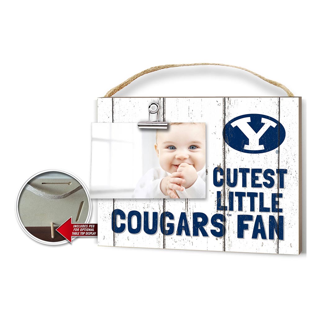 Cutest Little Weathered Logo Clip Photo Frame Brigham Young Cougars