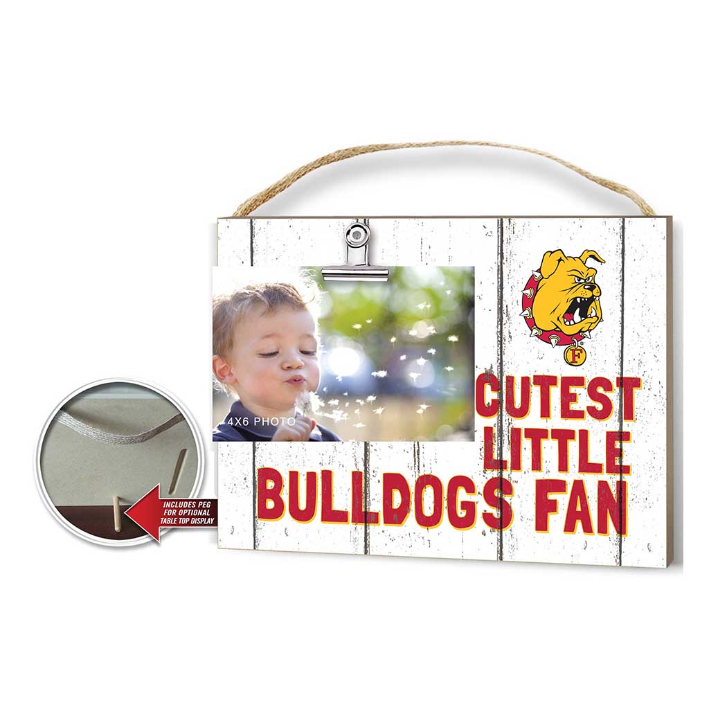 Cutest Little Weathered Logo Clip Photo Frame Ferris State Bulldogs