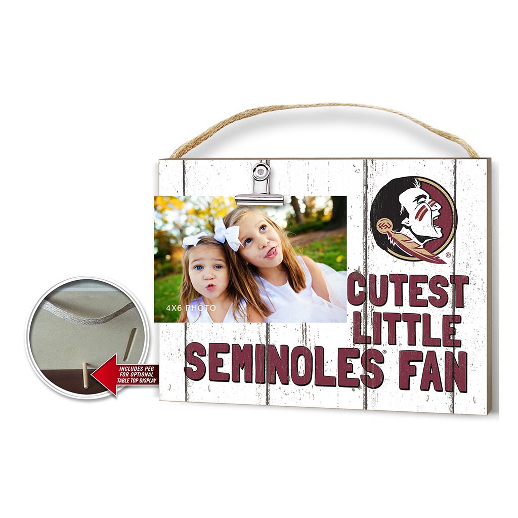 Cutest Little Weathered Logo Clip Photo Frame Florida State Seminoles