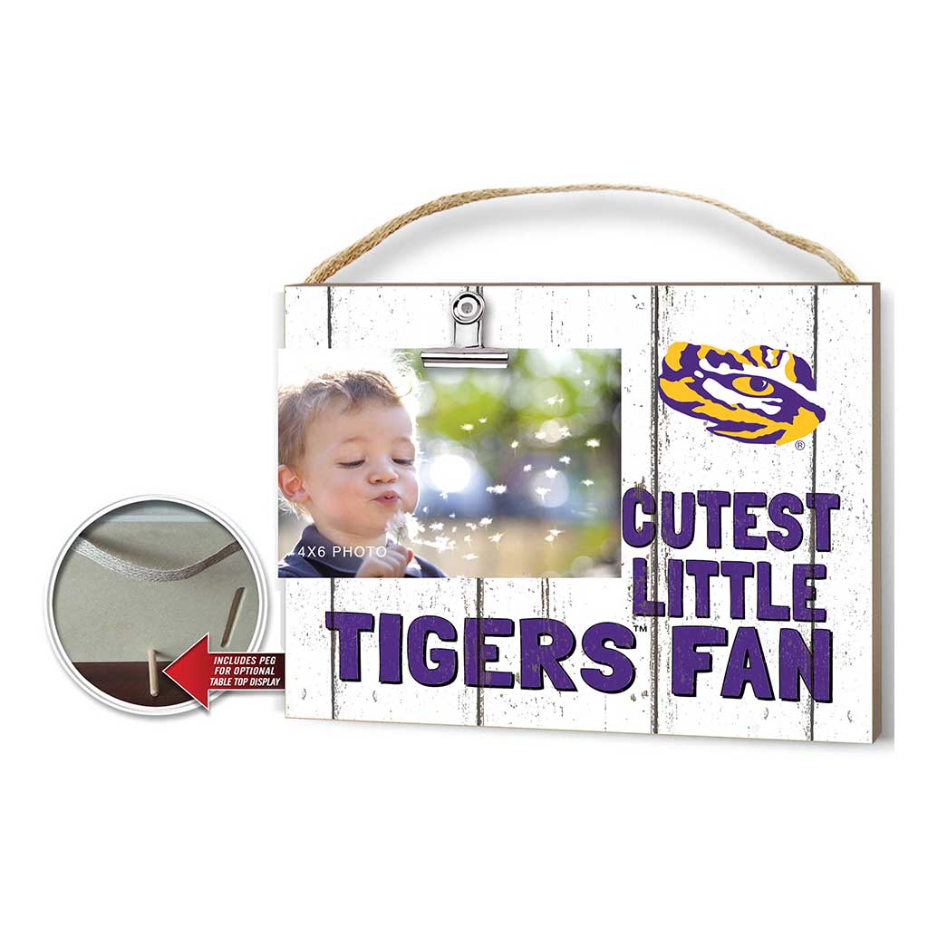 Cutest Little Weathered Logo Clip Photo Frame LSU Fighting Tigers