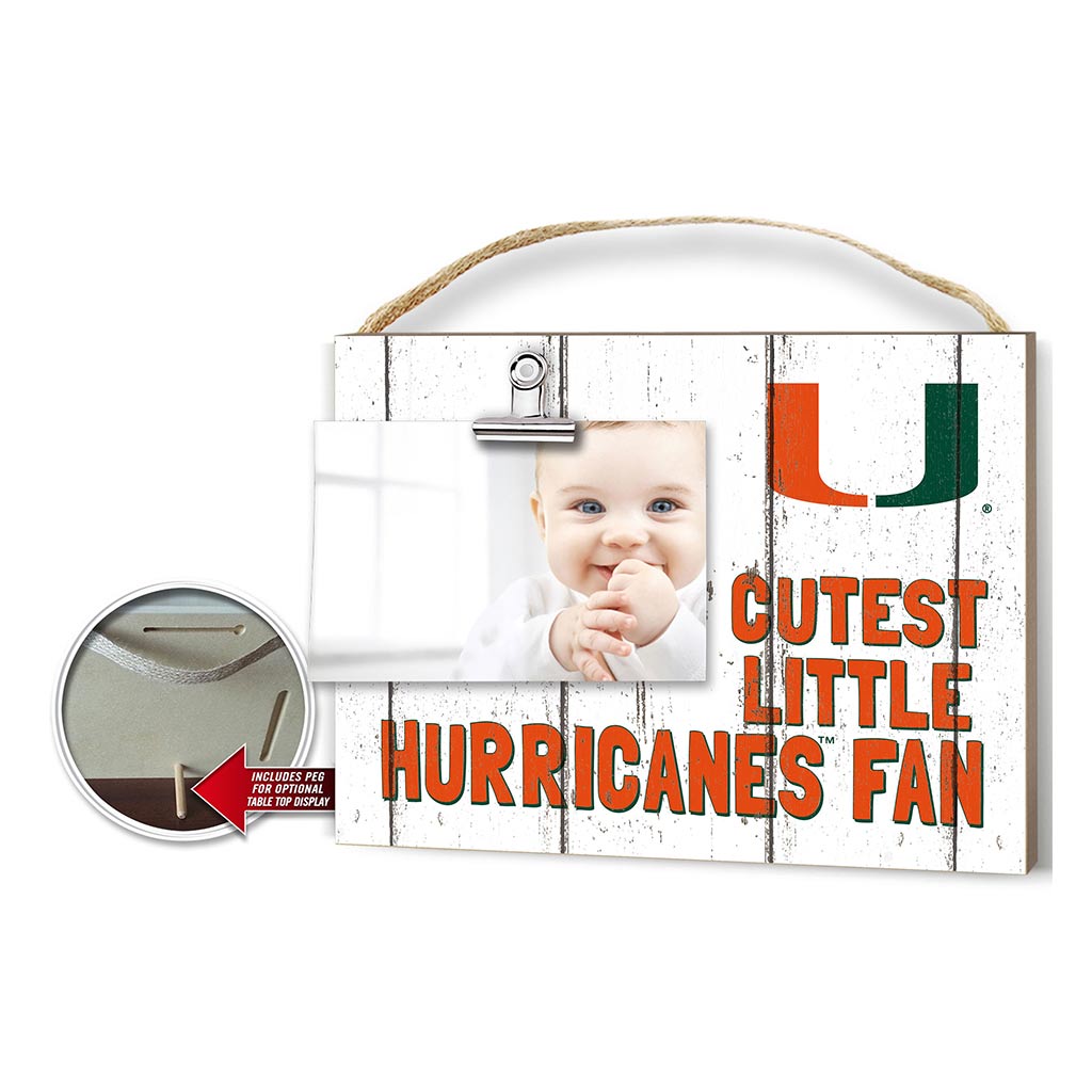 Cutest Little Weathered Logo Clip Photo Frame Miami Hurricanes