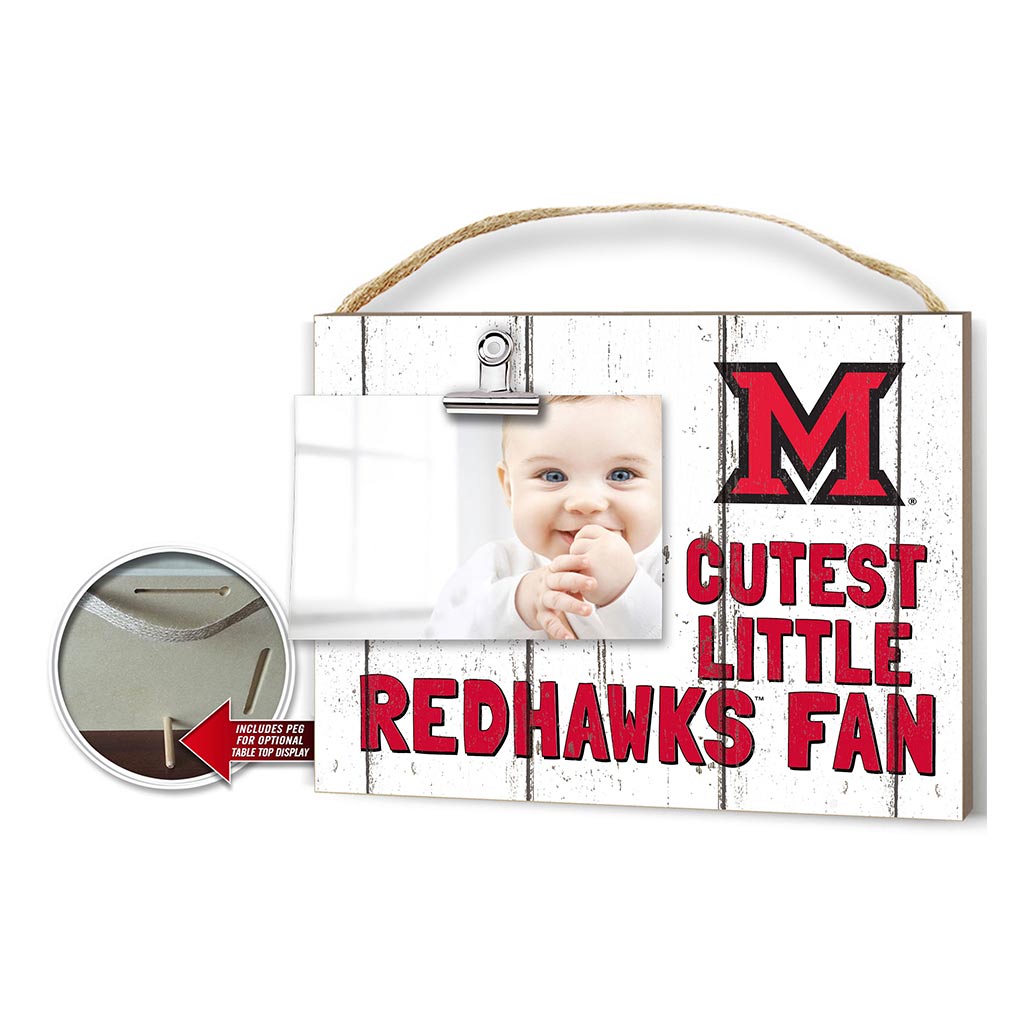 Cutest Little Weathered Logo Clip Photo Frame Miami of Ohio Redhawks