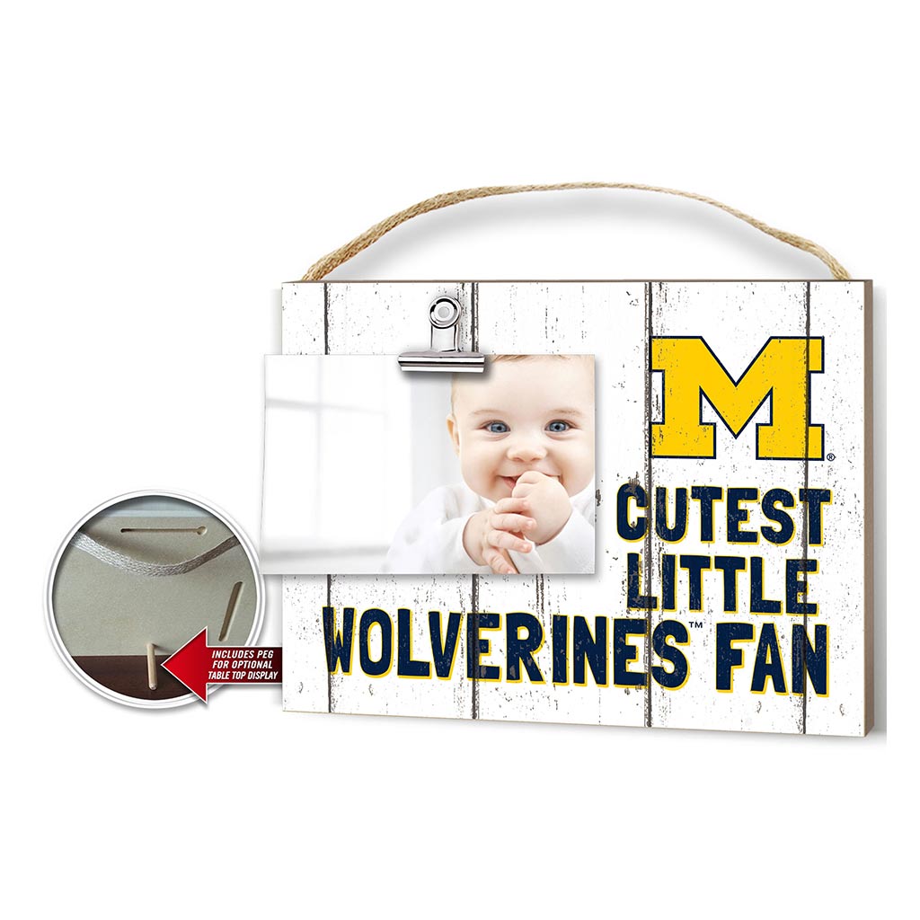 Cutest Little Weathered Logo Clip Photo Frame Michigan Wolverines