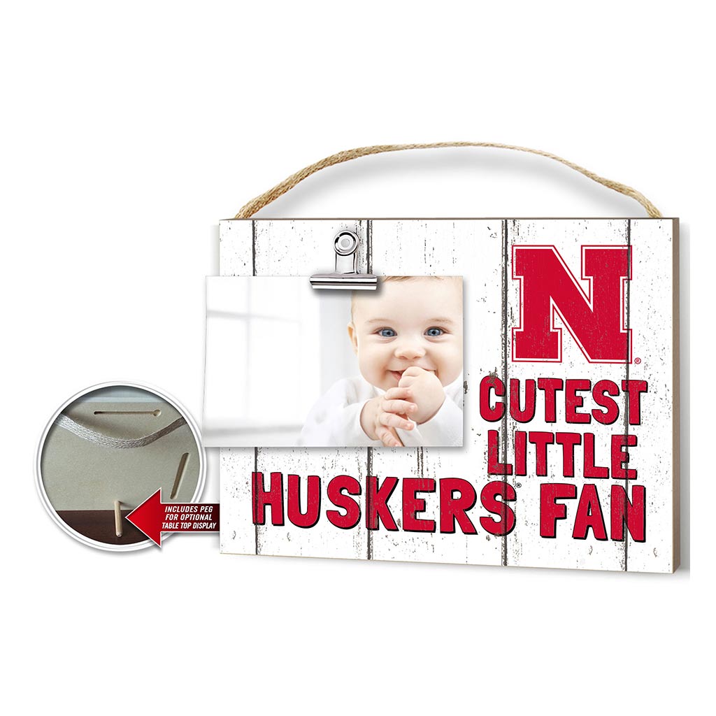 Cutest Little Weathered Logo Clip Photo Frame Nebraska Cornhuskers