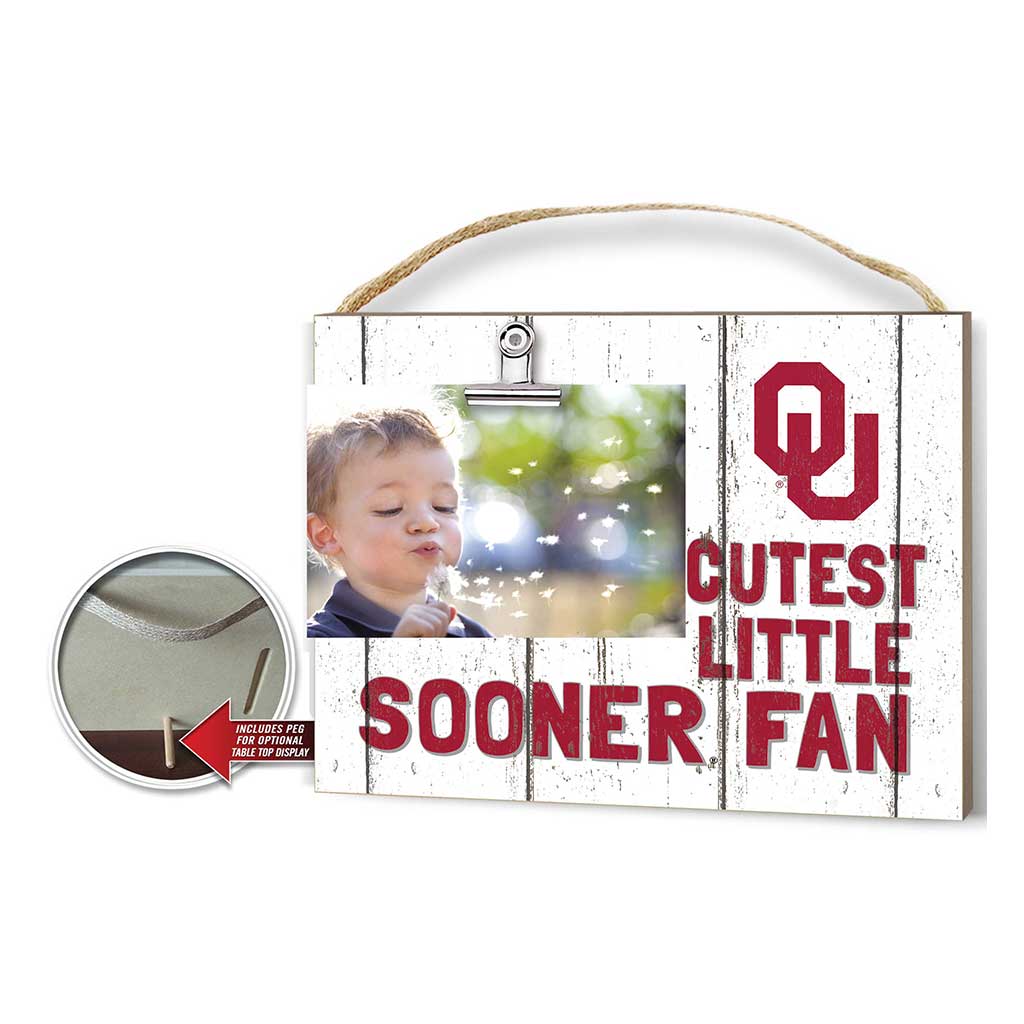 Cutest Little Weathered Logo Clip Photo Frame Oklahoma Sooners