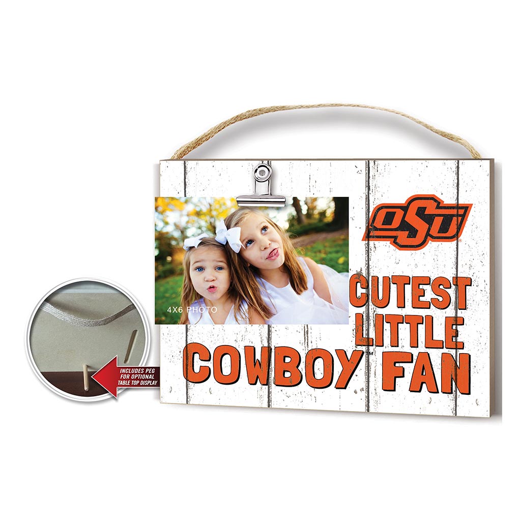 Cutest Little Weathered Logo Clip Photo Frame Oklahoma State Cowboys