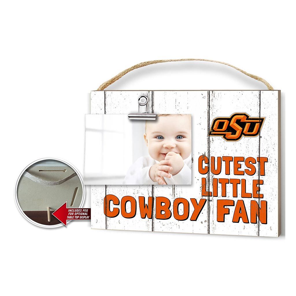 Cutest Little Wheathered Photo Frame Oklahoma State Cowboys