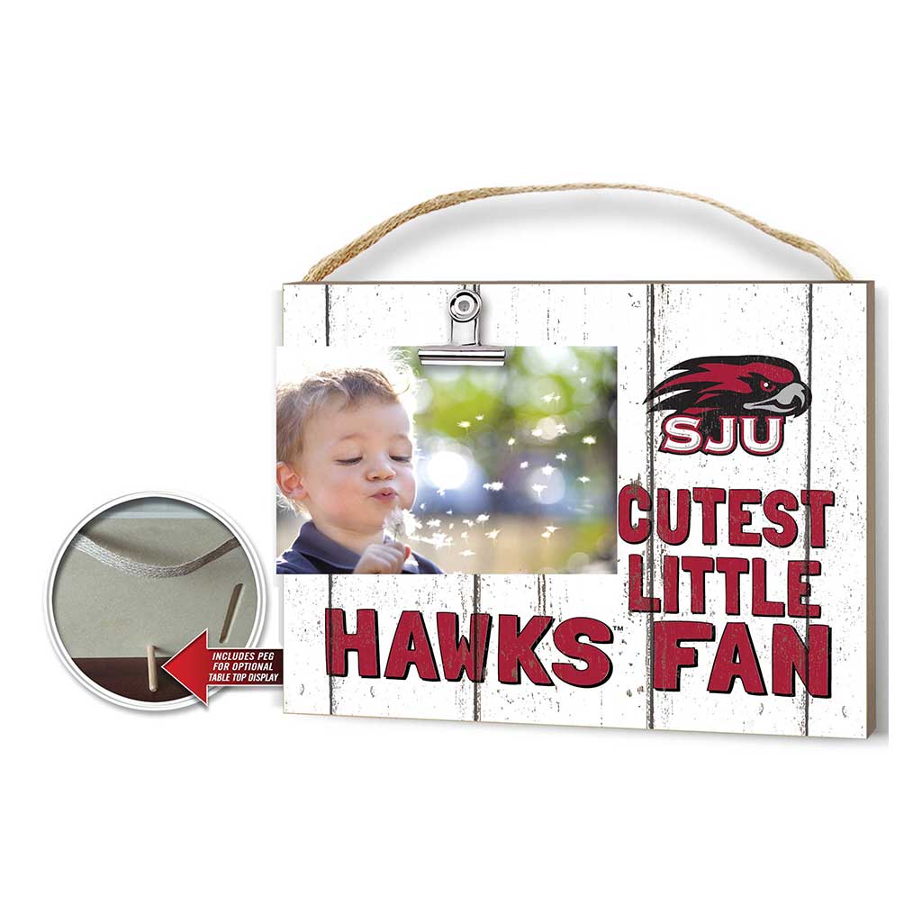 Cutest Little Weathered Logo Clip Photo Frame Saint Joseph's Univ Hawks