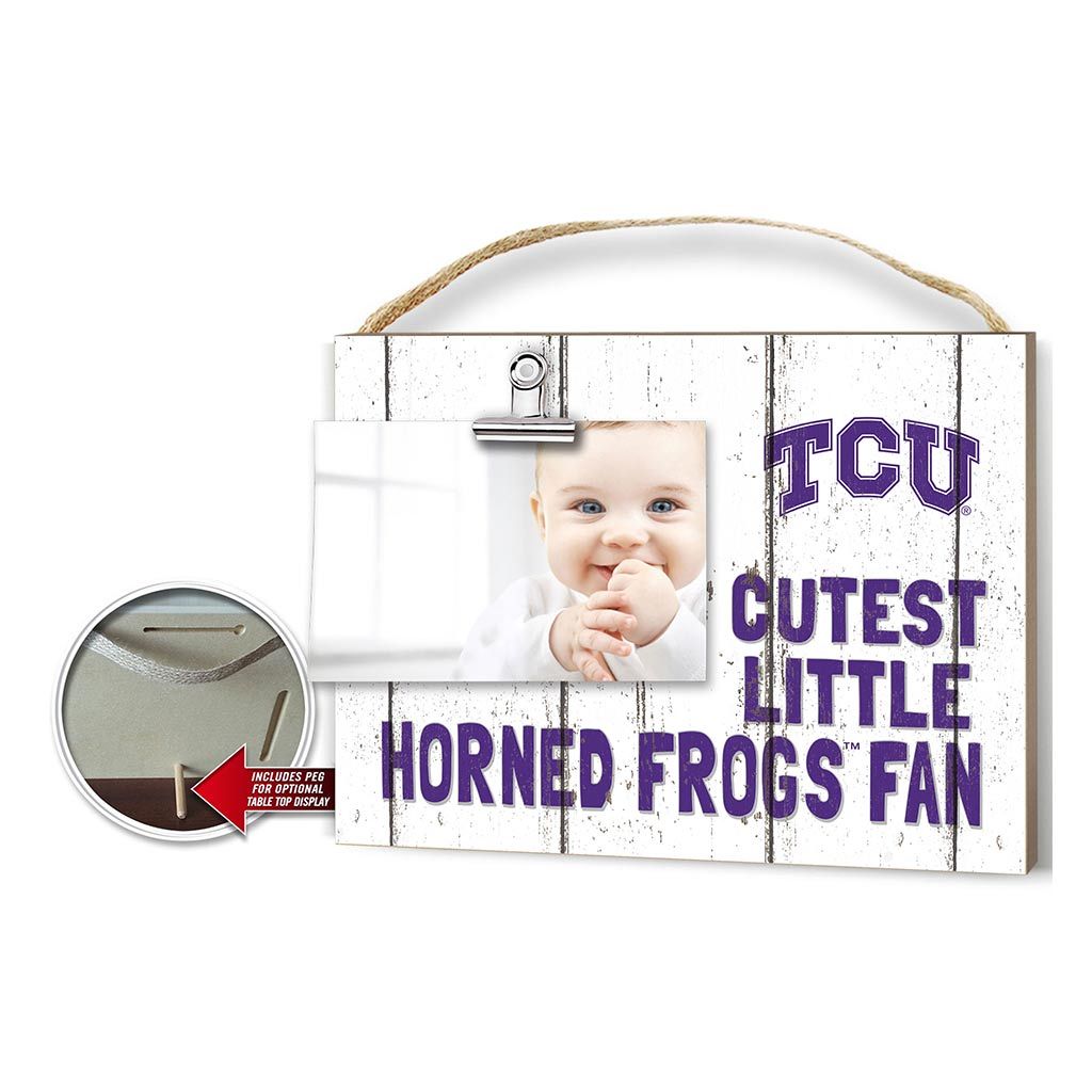 Cutest Little Wheathered Photo Frame Texas Christian Horned Frogs
