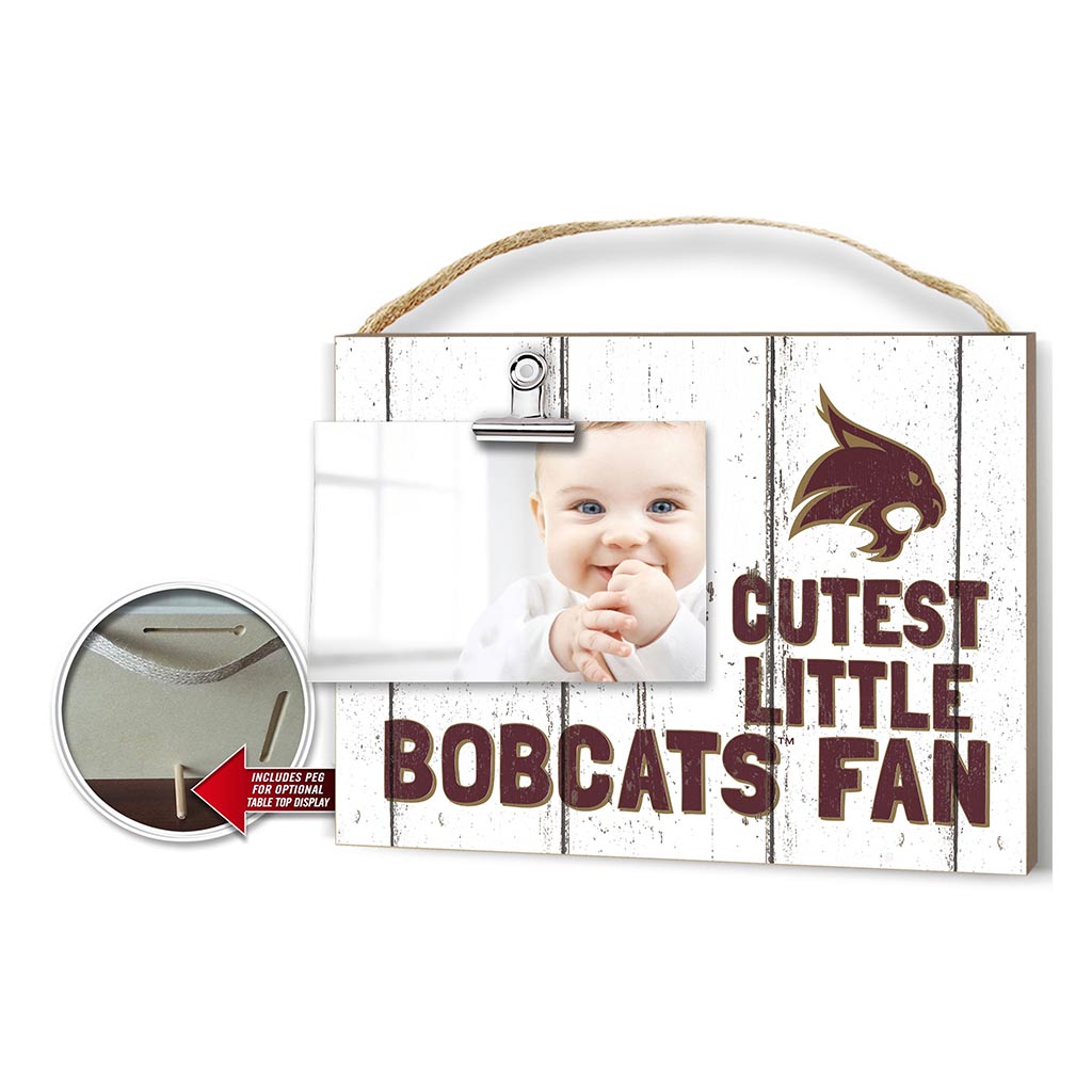 Cutest Little Weathered Logo Clip Photo Frame Texas State Bobcats