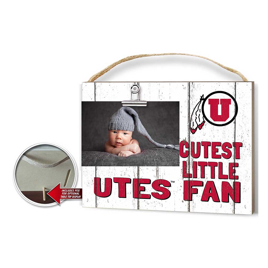 Cutest Little Weathered Logo Clip Photo Frame Utah Running Utes