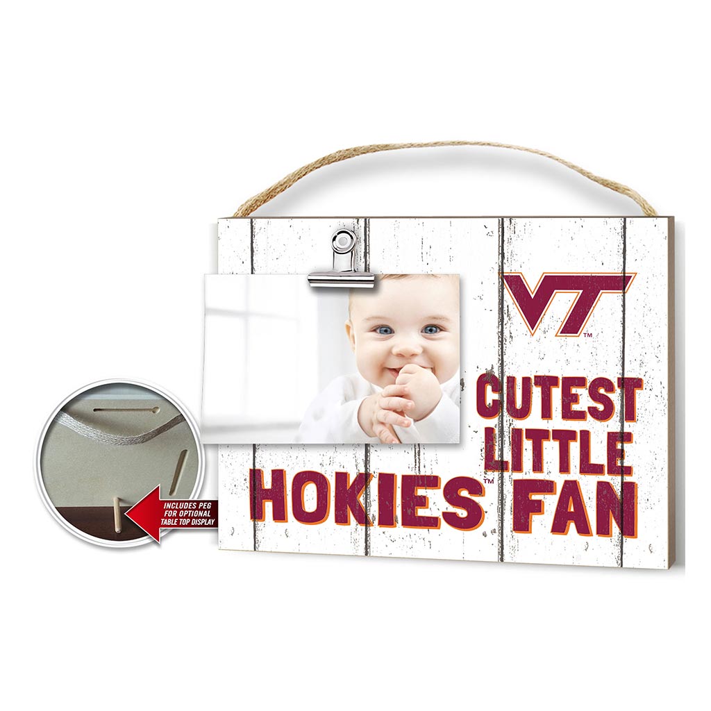 Cutest Little Weathered Logo Clip Photo Frame Virginia Tech Hokies