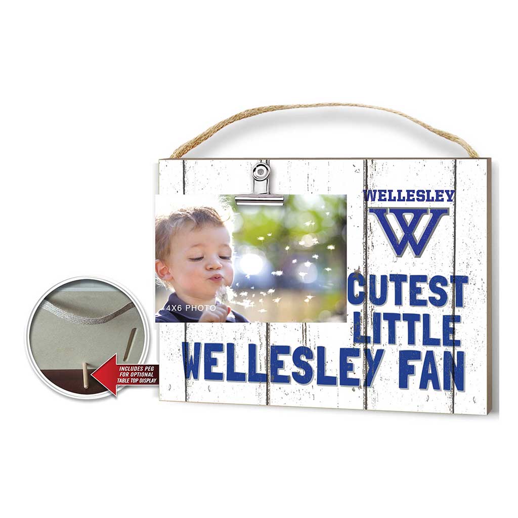 Cutest Little Weathered Logo Clip Photo Frame Wellesley College Blue