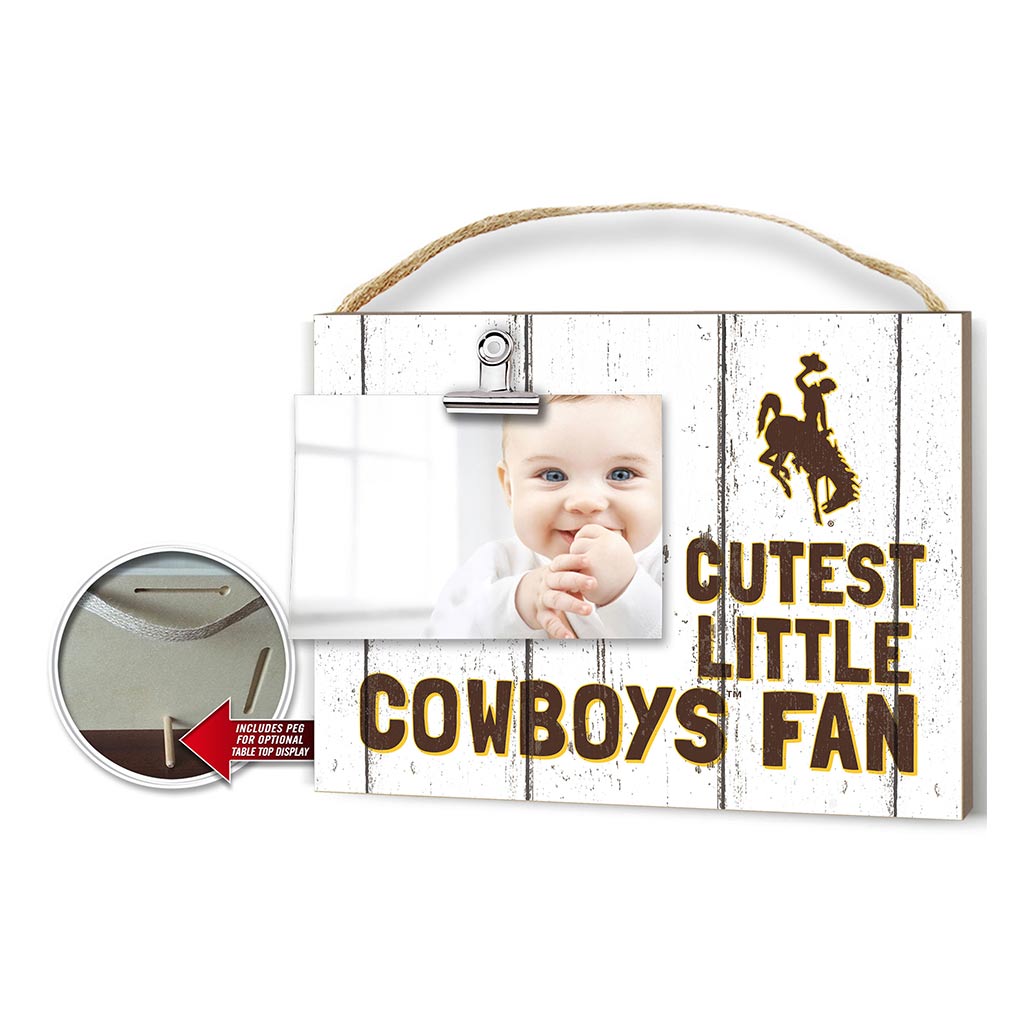 Cutest Little Weathered Logo Clip Photo Frame Wyoming Cowboys
